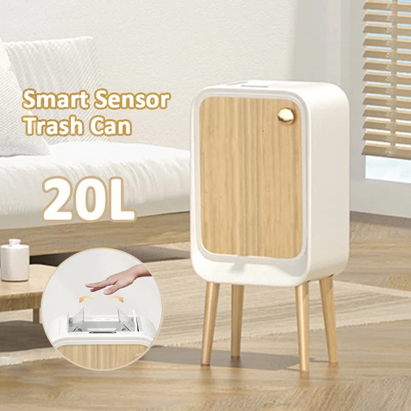 Cestino per rifiuti da 20 litri Bidone della spazzatura intelligente da 20 litri con sensore automatico a gamba alta Bidone per rifiuti alimentari da cucina Grande scatola della spazzatura
