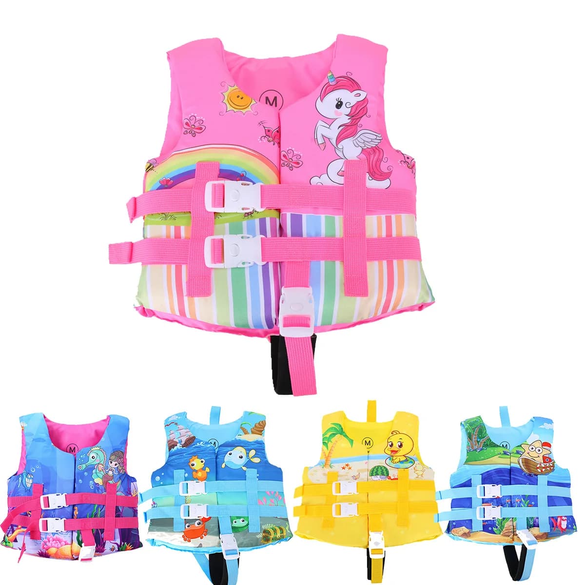 Cartoon foam Life Jacket for Small Children Large Buoyancy vest Baby's Swimming Aid, Swimming Learning Buoyancy Vest for Age 2-8