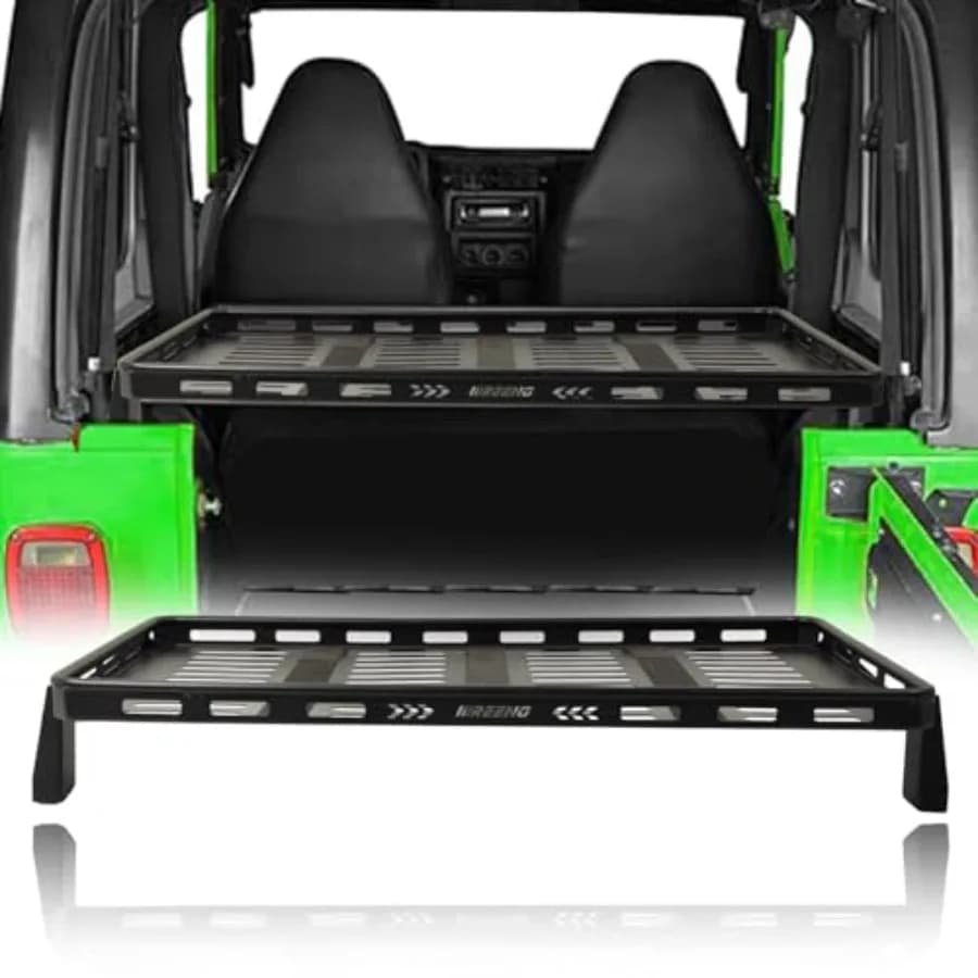 Cestino portapacchi per bagagliaio posteriore resistente per Jeep Wrangler TJ 19972006 Portapacchi durevole senza installazione di perforazione