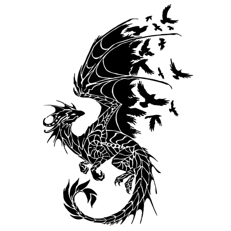Wall decal auto personality flying dragon decals in vinyl auto motorcycle bumper body lunotto decorative decal decal, 20CM