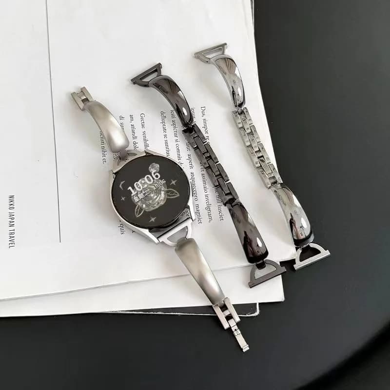 20 mm stainless steel bracelet for Samsung Galaxy watch 7 6 5 4 44mm 40mm/FE/Pro/Classical women's metal strap fittings