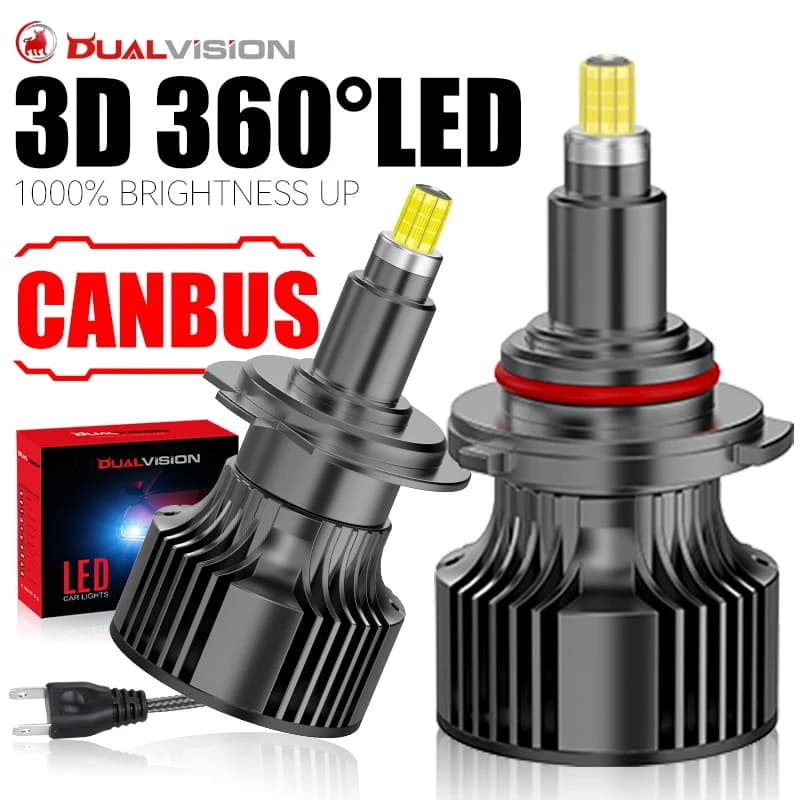 3D H7 Led 360 CSP For Projector Lens H1 H11 H8 H9 9006 9005 HB3 HB4 9012 HIR2 Automotive Kits Mini Led Light 6000K 12V Turbo Fan
