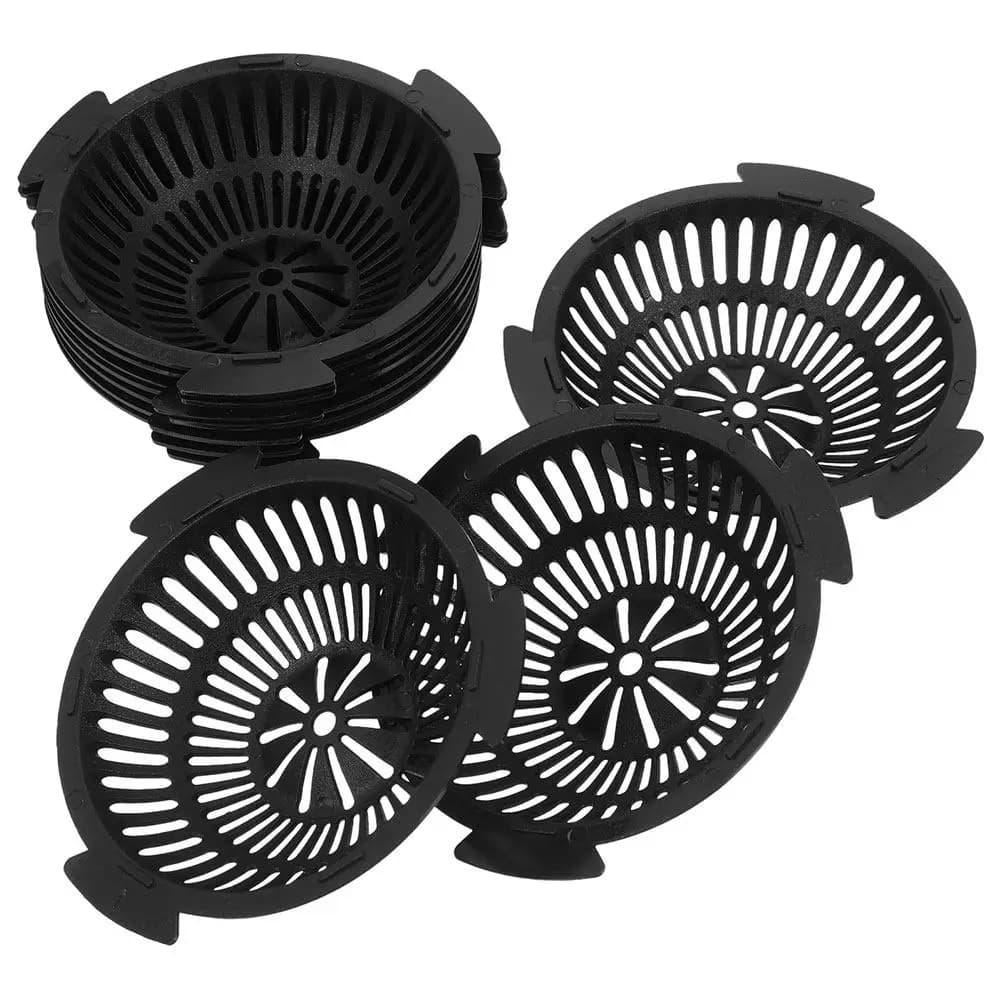 10Pcs Plant Pot Drainage Mesh Pads Black Round Hole Screens Gasket Leakproof Breathable Filter Protector for Succulent Flower