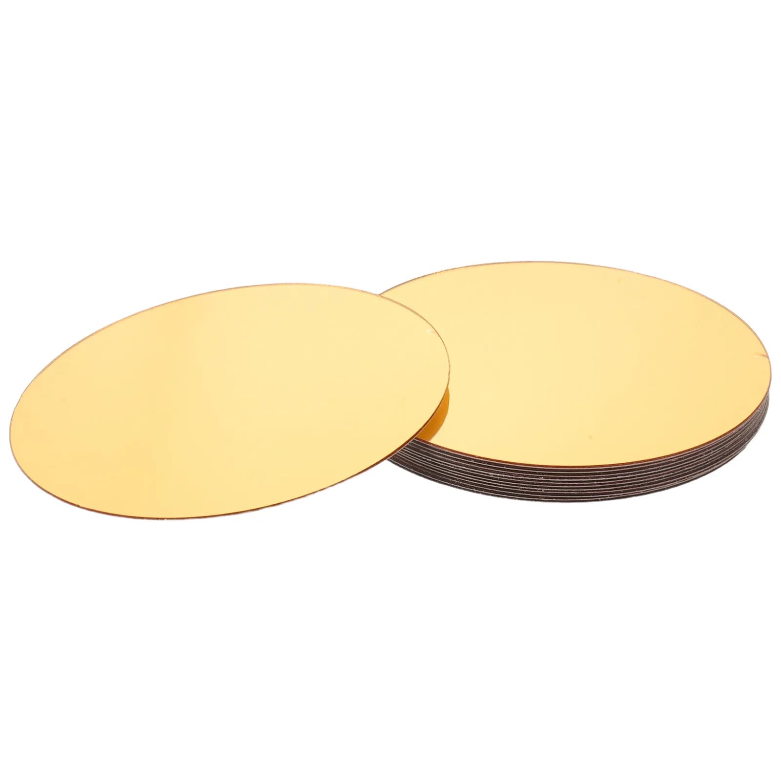 12Pcs Wedding Mirror Trays Round Gold Acrylic Mirror Discs for Candles Centerpieces Jewelry Makeup Organizer Vanity Decor