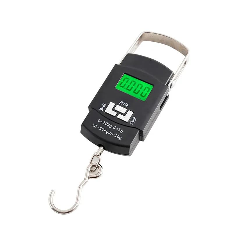 Portable Digital Handheld Luggage Scale 50kg Electronic Hanging Hook Scale Mini Spring Scale for Suitcase Postal