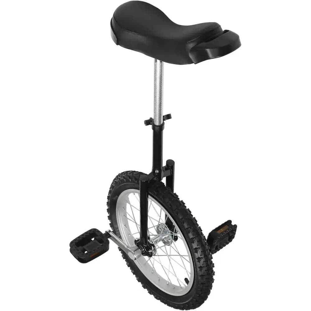 24 Inch Steel Rim Unicycle with Adjustable Seat, Electric Wheel Skidproo Mountain Tire for Cycling and Outdoor Sports