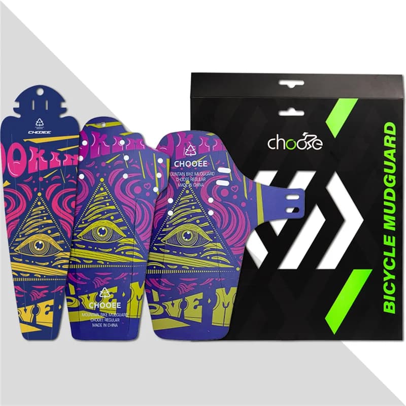 Chooee Accessori per biciclette Parti bici Ali Mtb Bici da strada Parafango pieghevole Montagna BMX Ciclismo Parafanghi ruota anteriore + posteriore 3 pezzi
