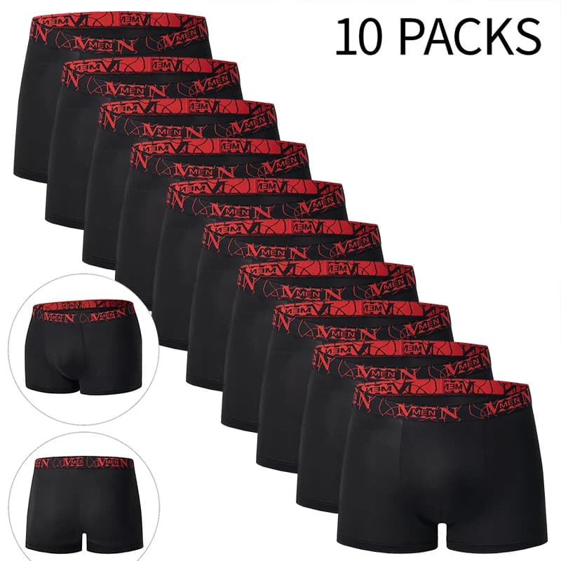 Set of 5/10 men's casual sports underwear for four seasons, comfortable strong sizes for teenagers, cycling and racing base shorts