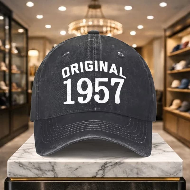 1957 Baseball Cap Adjustable Casual Street Style Hat for Outdoor Sports and Daily Wear