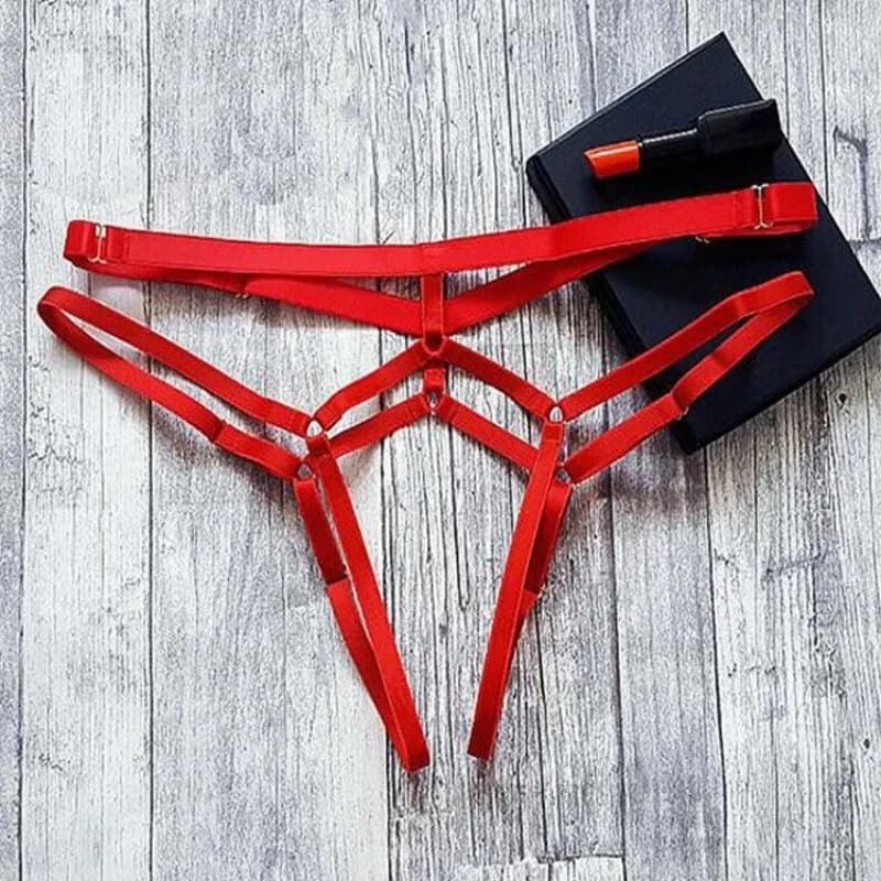 Donne Sexy Reggicalze Vita bassa Fasciatura Perizoma BDSM Bodystockings Non-marcatura Open Gear Mutandine Fetish Erotico Gotico Body