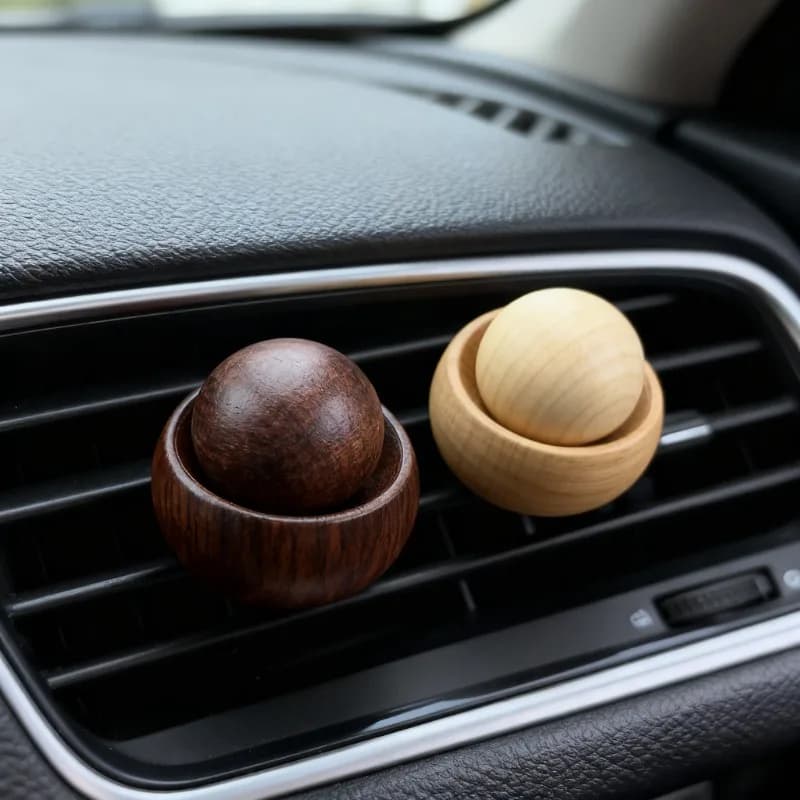 Clip per profumo per presa d'aria per auto Decorazione per presa d'aria condizionata per auto Clip per aromaterapia Diffusore di olio essenziale in legno Deodorante per ambienti