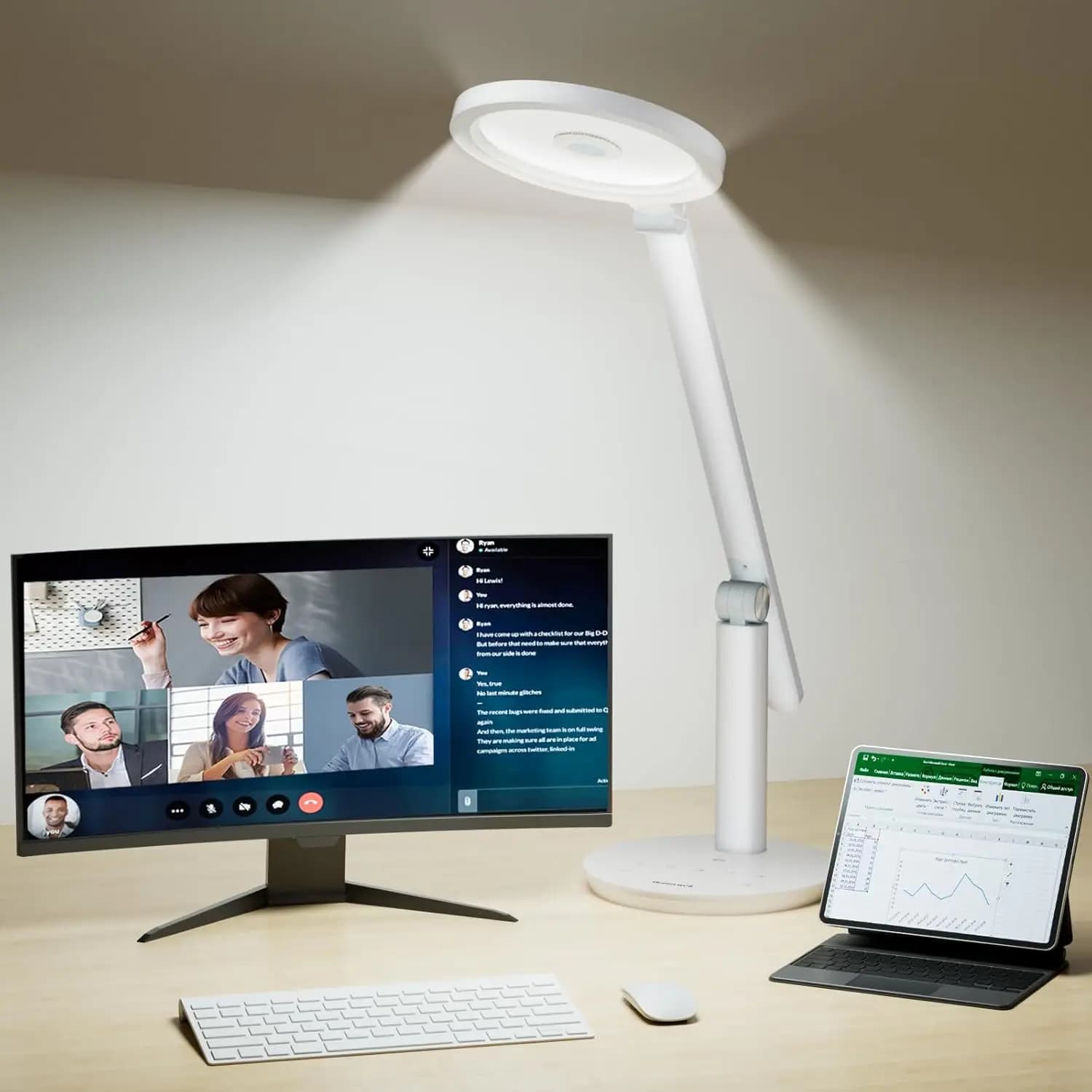 LED Desk Lamp with Dimmable Timer, Touch Control for Home Lighting, Office, Studio and Bedroom