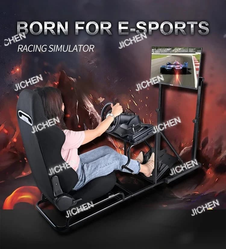 JC 1012 Simulatore di corse Cockpit Simulatore di sedia da corsa di guida Cockpit per videogiochi Sedili da gioco