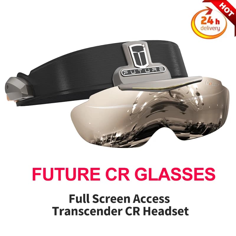 FUTURE CR SMART GLASSES AI Full screen access Trascender CR 700 '' headphones with large screen for phones/games/computer/TV