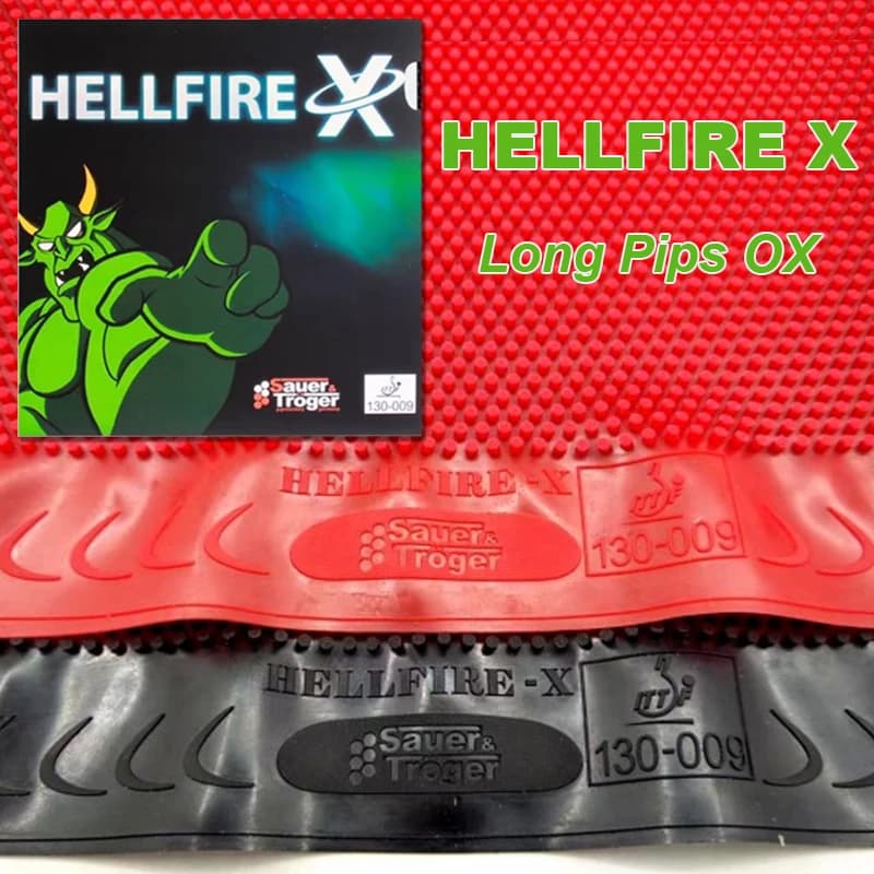 HELLFIRE X OX Gomma da ping pong Medio Partico Punte lunghe Gomma da ping pong ITTF Sandard Gomma da ping pong super morbida
