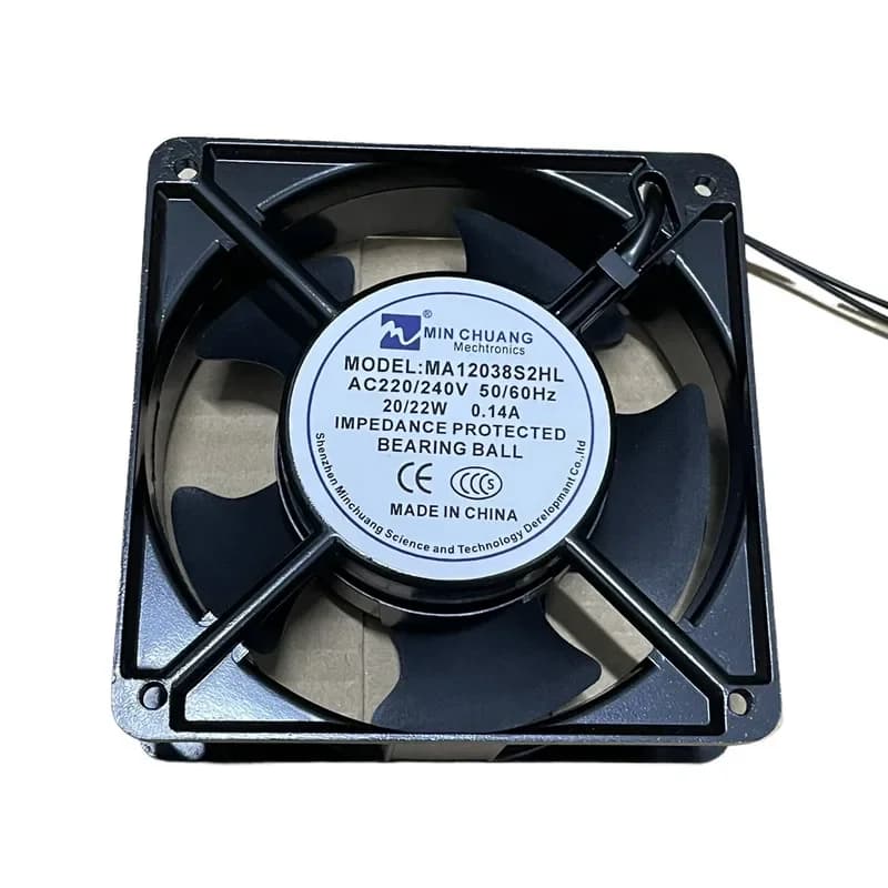 For MIN CHUANG MA12038S2HL Freezer Refrigerator Exhaust Fan AC220V AC240V