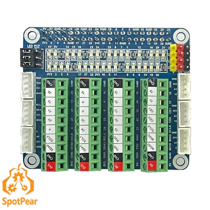 Raspberry Pi PCF8591 LED GPIO IO test ADC/DCA Sensor Beginner board
