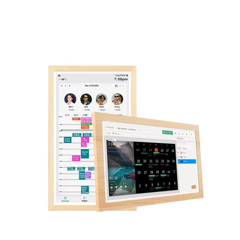 LCD Art Gift Family Electronic Photo Album 21.5inch Solid Wood Android Digital Picture Frame Wifi 4G Clock MP4 MP3 Video