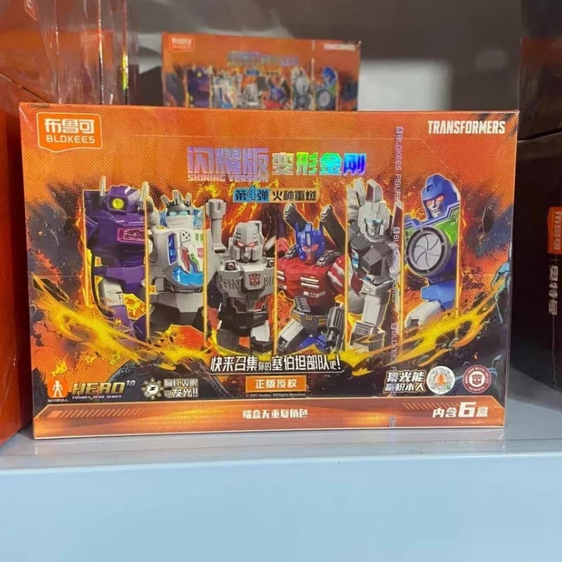 Disponibile Blokees Transforemers Shining Versione 4 Optimus Megatron Wheeljack Shockwave Starscream Mirino Action Figures Regalo