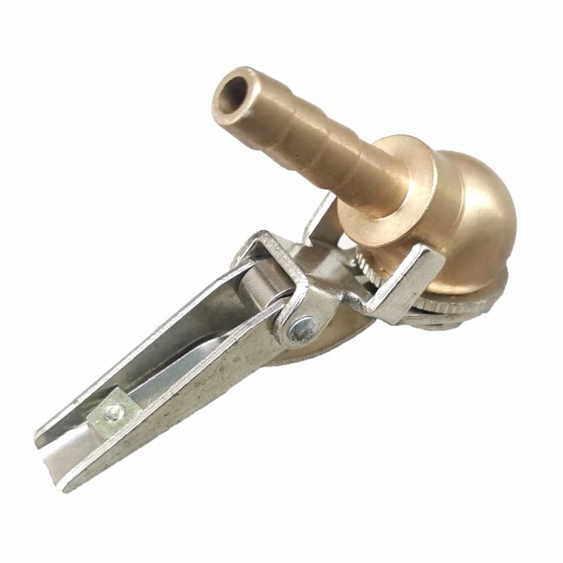 Connettore a clip per pompa d'aria per pneumatici auto, camion, con attacco per valvola e morsetto per riparazione pneumatici