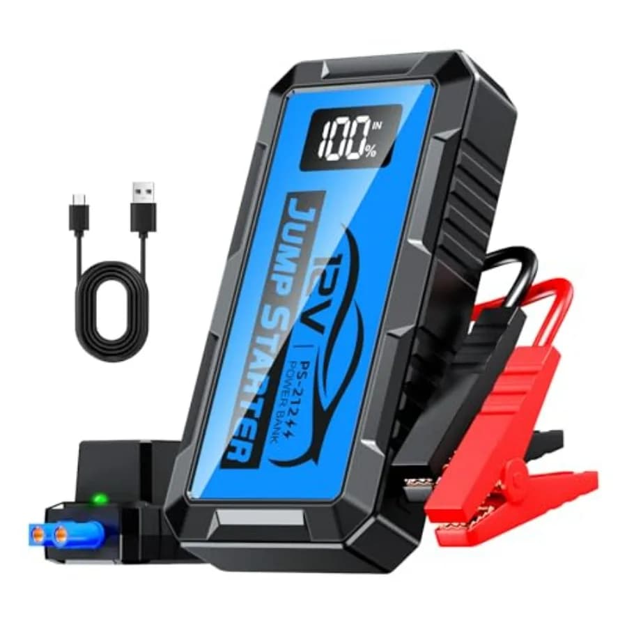 Avviatore di Emergenza per Auto 8000A, Batteria di Avviamento 12V per Tutti i Motori a Benzina fino a 10.0L e Motori Diesel, Avviatore Portatile al Litio con USB