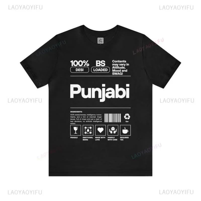 Ingrdienti Punjabi-Camicia Punjabi Desi Tee Divertente regalo indiano T-shirt in cotone unisex Regalo per abbigliamento Punjabi Desi Pride Punjabi