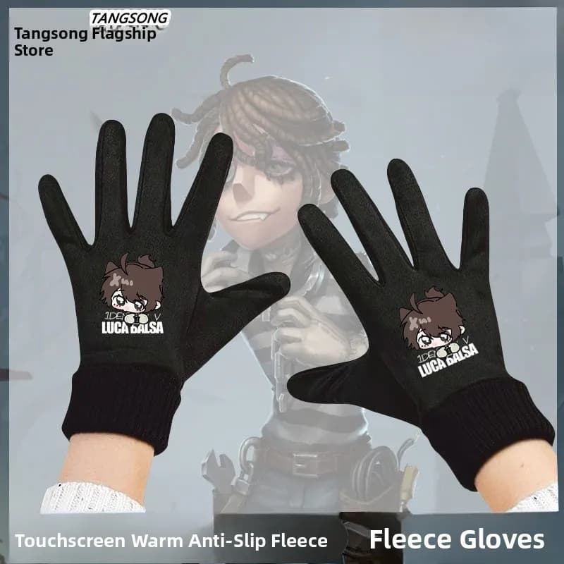 Winter Cycling Gloves Lining in Pile Compatible with Touch Screen Style Prisoner Luca Unisex Casual Fashion Scales for Young People