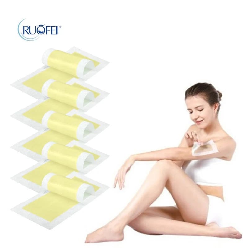 10 pz/lotto Rotolo di Strisce Depilatorie in Cera per Ascelle, Strisce Depilatorie in Carta, Strumento di Bellezza per la Rimozione dei Peli di Gambe, Corpo e Viso, Cura della Pelle
