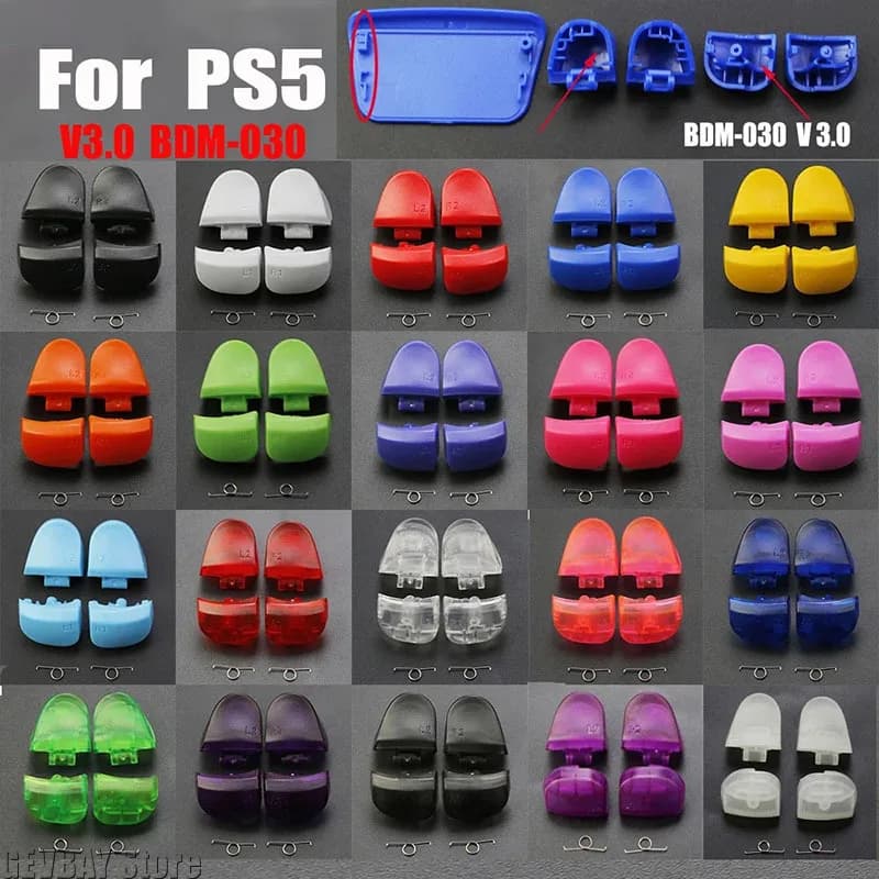 For PS5 V3.0 BDM-030 Controller Color Button Set R1 L1+R2 L2+spring Accessories