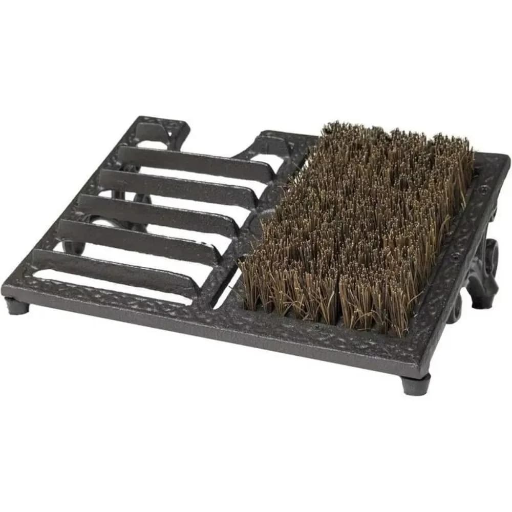 Spazzola Raschiatrice per Stivali in Ghisa Rustica con Setole Rigide, Tappetino Raschiatore per Scarpe Angolato Vintage, Nessun Montaggio Necessario, Spazzola per Stivali da Giardino