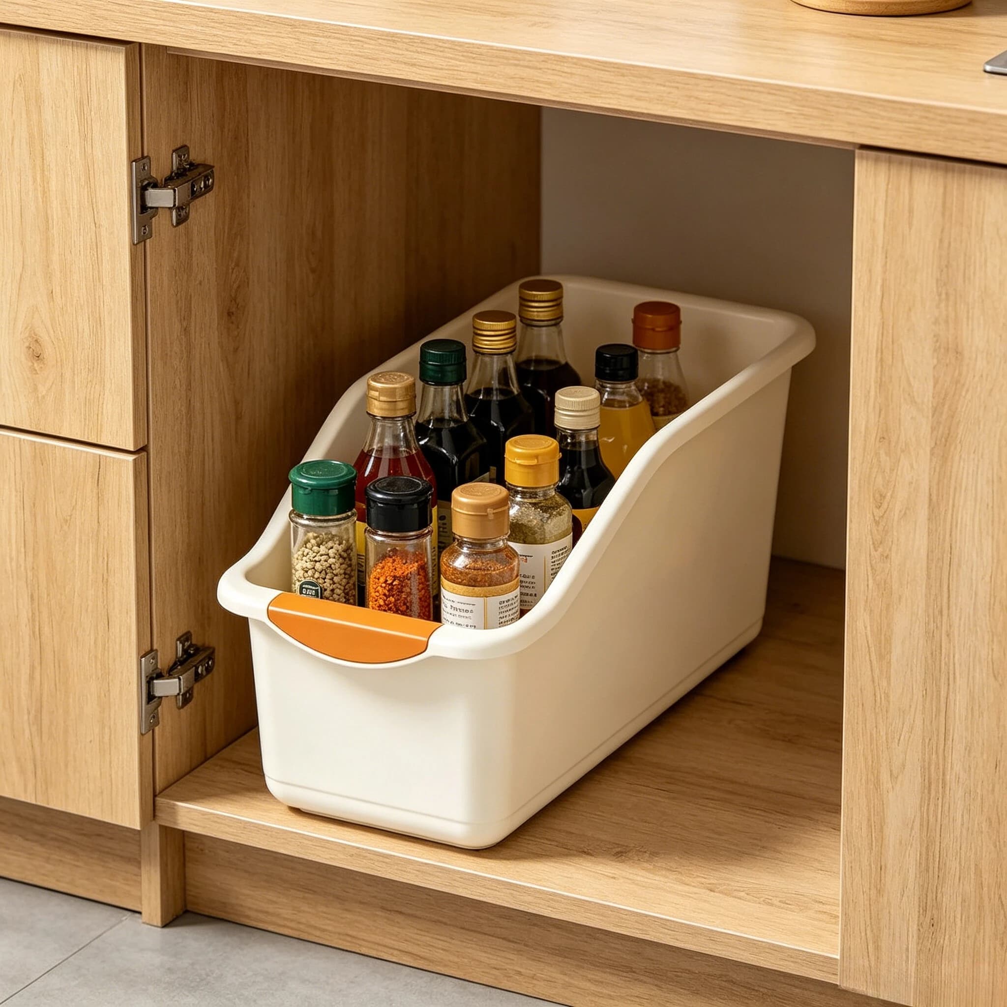 Organizzatore Multifunzionale 1 Pezzo, Scatola Portaoggetti per Cucina e Casa, Contenitore per Prodotti per la Pulizia, Scatola per Oggetti Essenziali Domestici