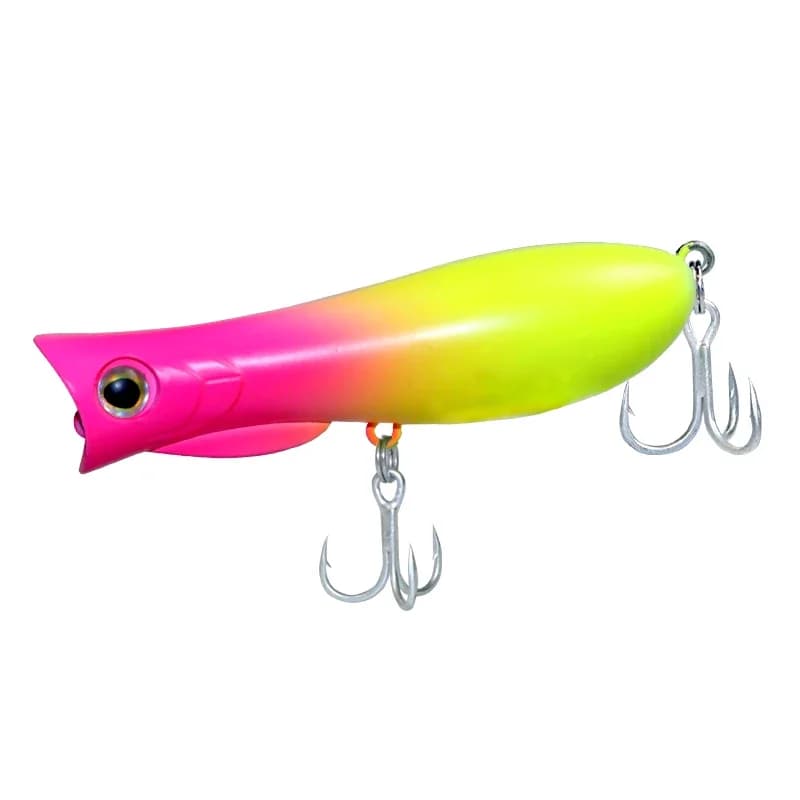 Topwater Popper Esche da pesca 65MM 9.3G 75MM 12.5G Esche rigide con riflessione della luce Wobblers per spigola