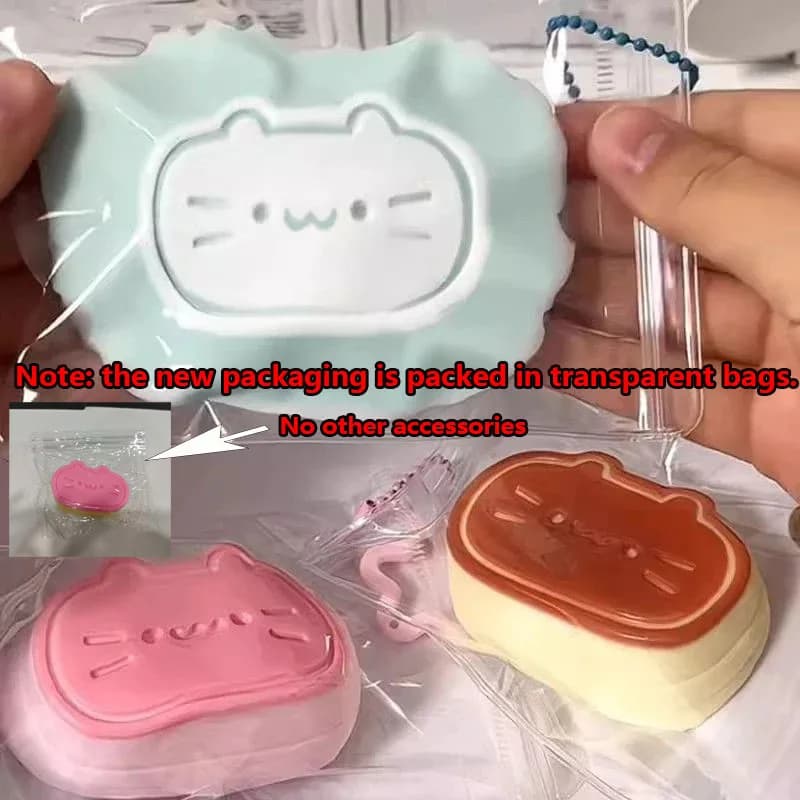 Giocattoli antistress morbidi e sensoriali a forma di gatto Mochi, per bambini e adulti, a forma di gatto con formaggio, per alleviare lo stress.