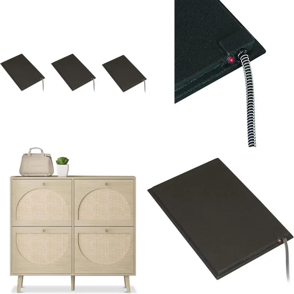 Tappetino riscaldato per animali domestici 100 W 24x29 pollici con copertura in pile e protezione anti-masticare per cani e gatti