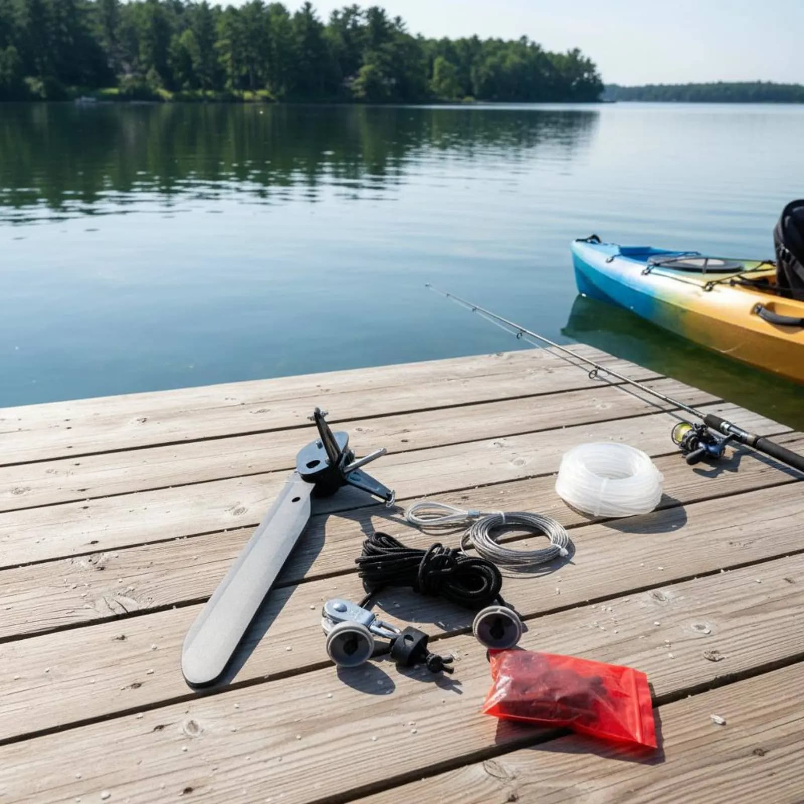 Timone per Kayak in Nylon Resistente, Kit di Controllo Direzionale per Kayak da Pesca e Imbarcazioni a Remi