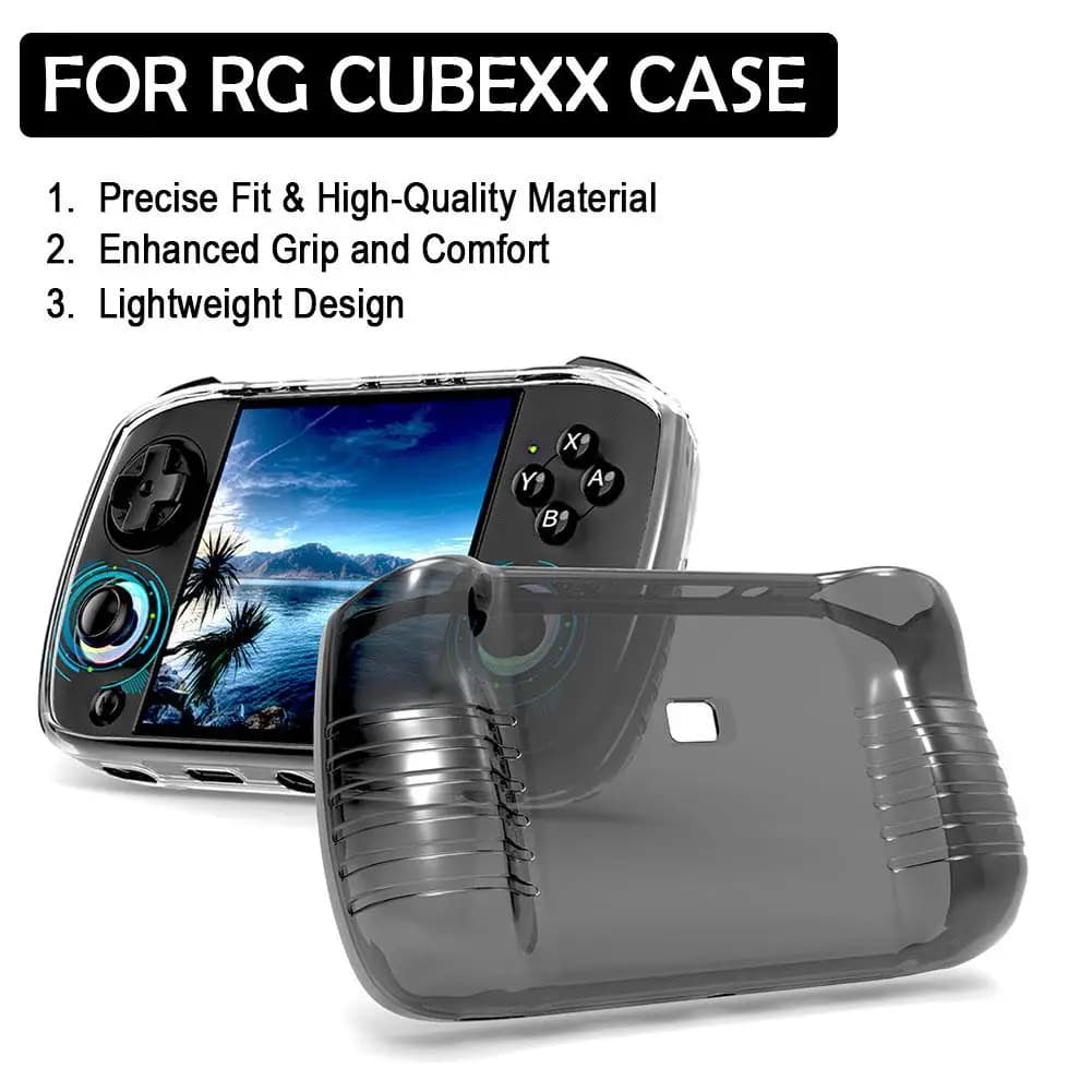 Per Anbernic RG Cube XX Custodia Cover in TPU trasparente, pelle protettiva morbida trasparente, guscio per console portatile