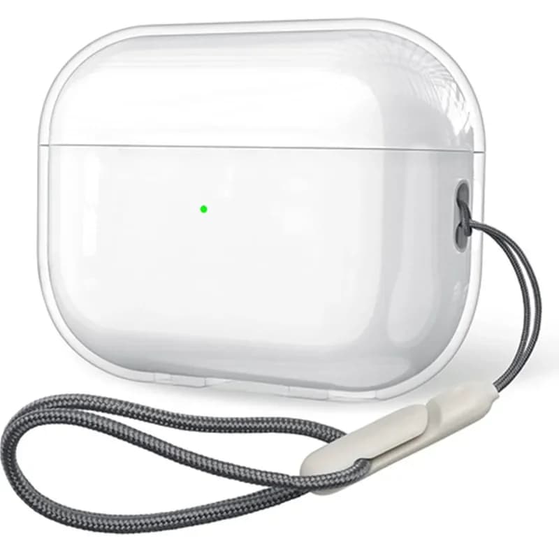 For Airpods 1 2 3 4 Pro Pro 2 Earrings case in simple and transparent crystalline TPU with cord accessories cover