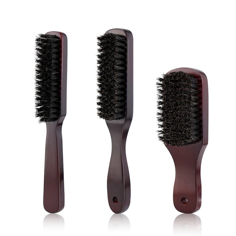 Hair Brush Wooden Handle wild boar bristle Pettine for Shaving Styling Districately Straighten Brown boar bristles Massage comb