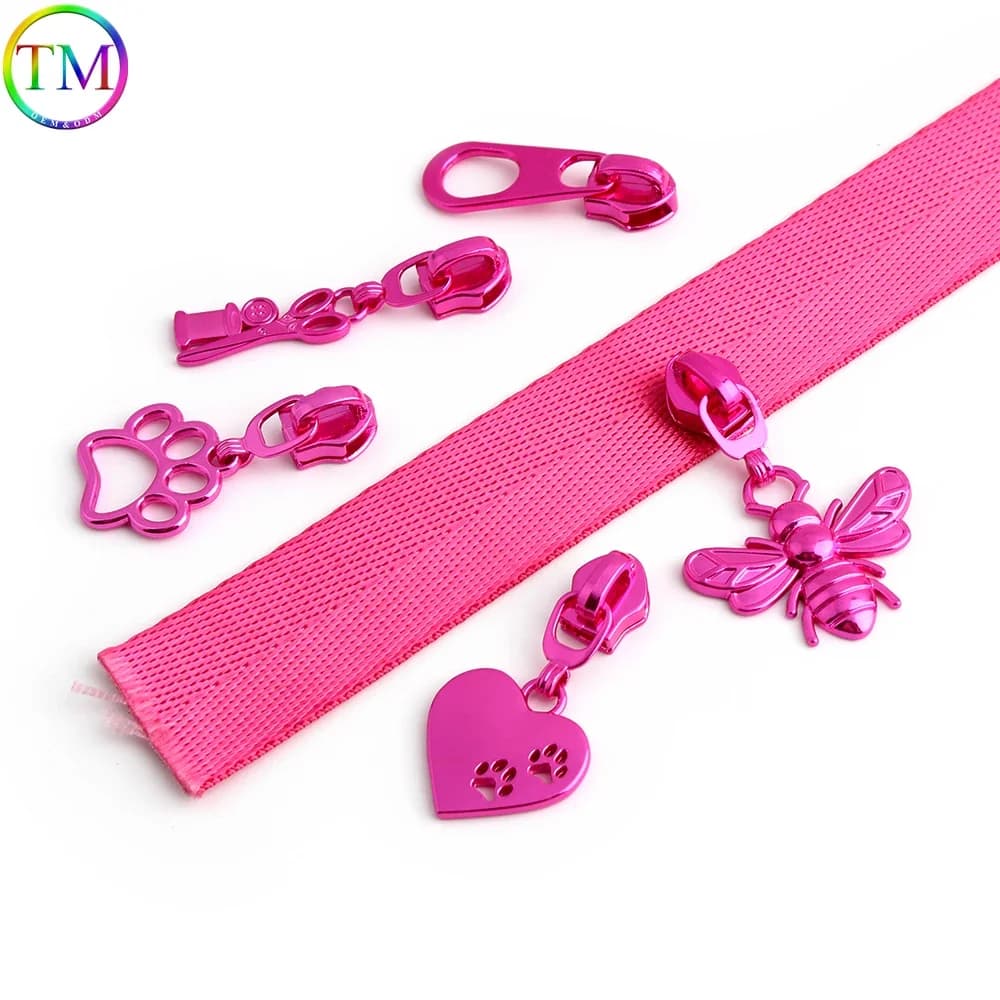 10-30-50 pezzi 5 # Cursori per estrattori per cerniere in nylon per cursori per borse Tira il cursore per cerniere per bagagli Kit di riparazione per cerniere Accessorio per cucito fai da te