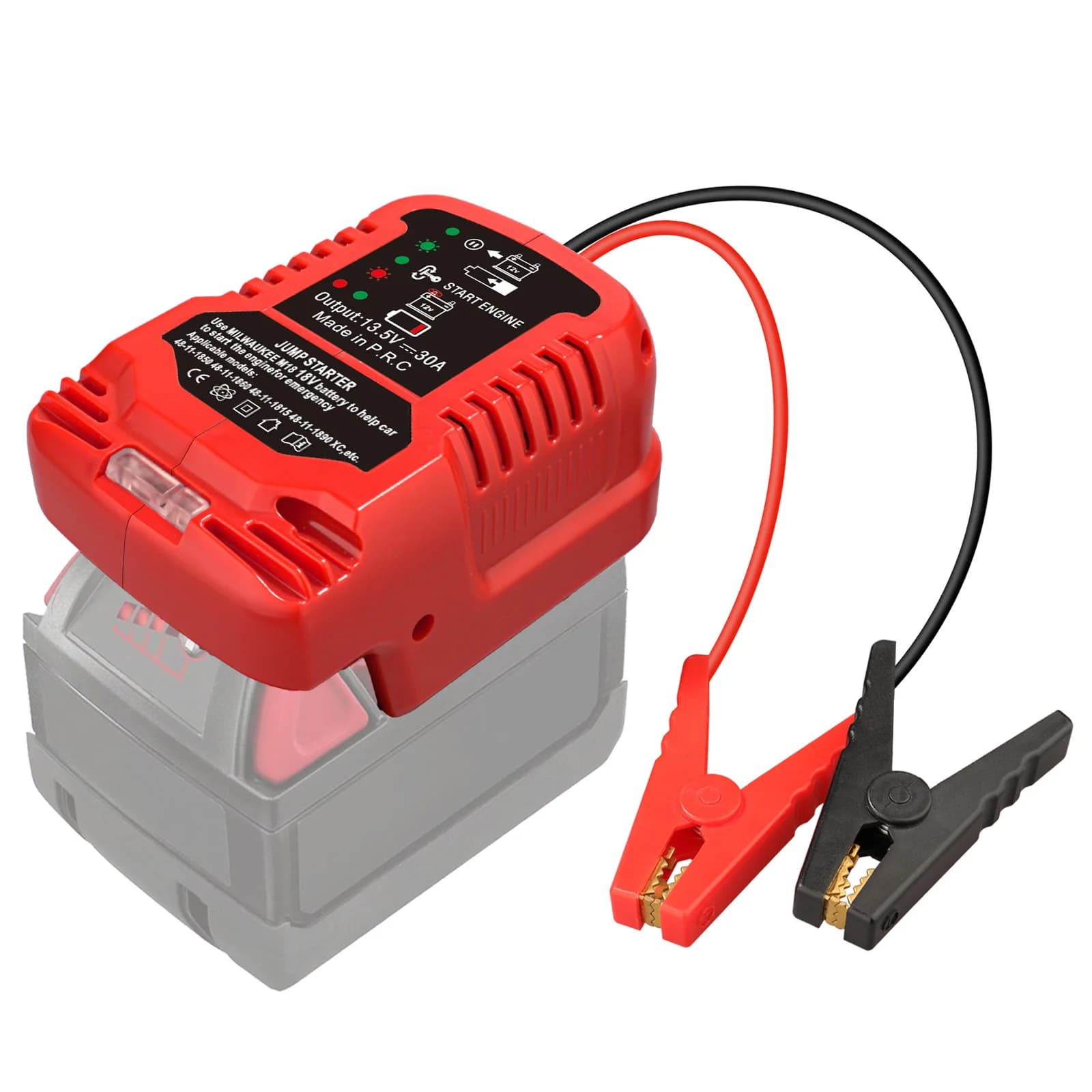 Avviatore di Emergenza per Batterie Dewalt, Makita, Milwaukee, Bosch 18V 20V, 100A, Avviatore d'Emergenza per Auto, Booster per Batterie di Utensili Elettrici