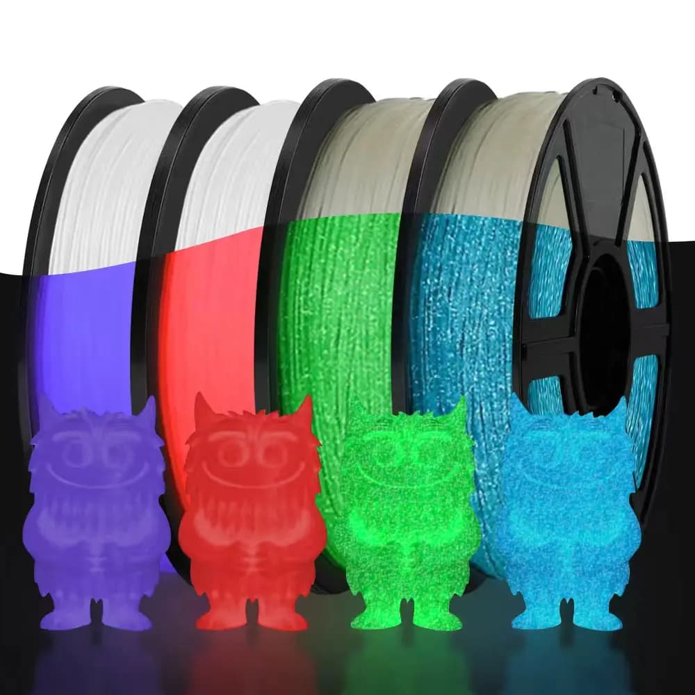 Filament PLA that lights up in the dark 1 kg/500 g/250 g/200 g 1,75 mm 3D Printer Rainbow Change color PLA Bright Thread Firefly Blue