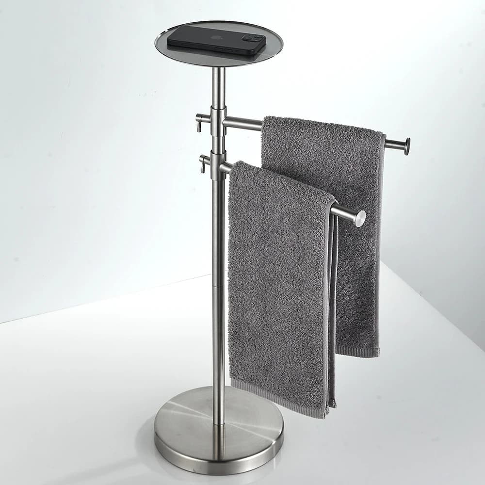 Base da pavimento Porta asciugamani per hotel di lusso Porta asciugamani Porta asciugamani Spazzola Porta asciugamani dorato