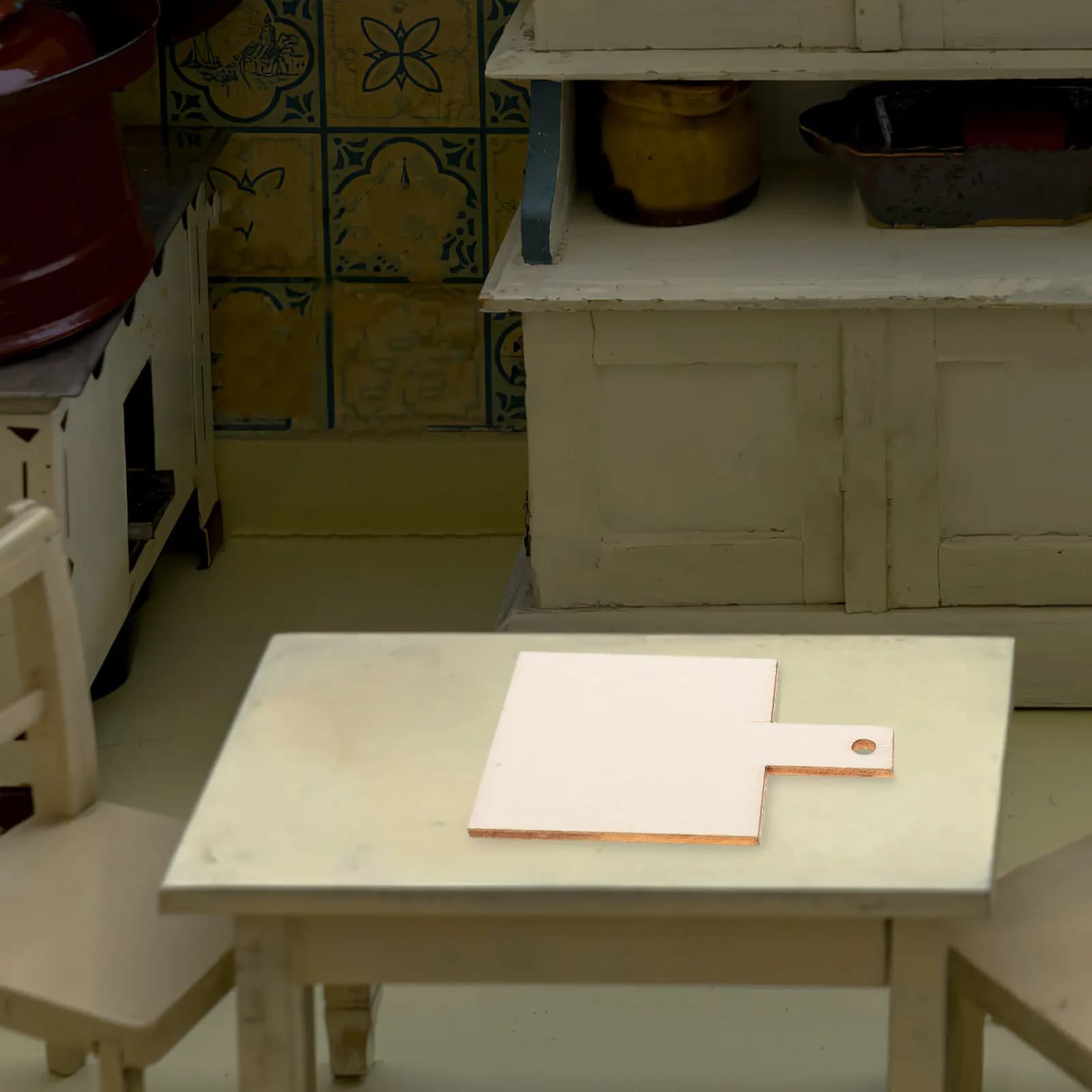 Set di 4 Mini Taglieri in Miniatura Scala 1:12, Realistici in Legno, per Cucina di Casa delle Bambole, Decorazioni Fai-da-Te