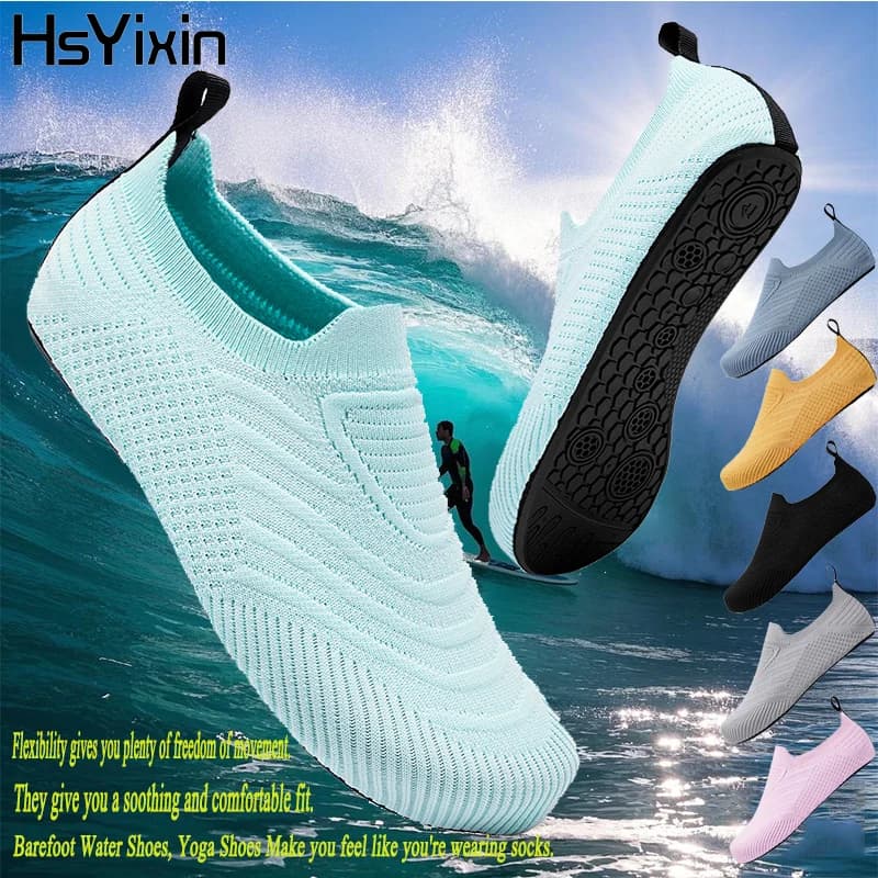 Outdoor sub socks with non-cut and non-slip bottom, fast drying beach socks, surf socks and snorkeling Wat diving shoes