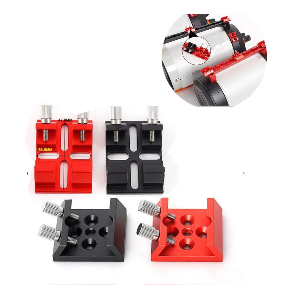 Shrewd Accessori per telescopio astronomico a coda di rondine Slot per portello Montaggio fisso Base piatta Base per cannocchiale Star Finder 1/4 filettato