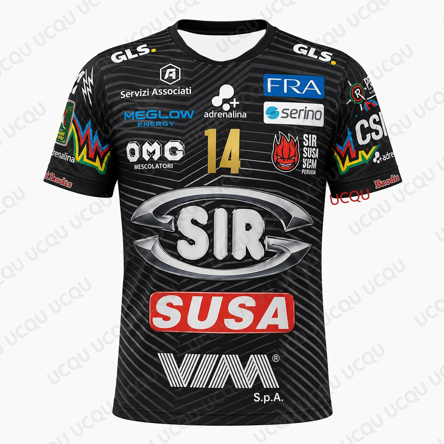 2026 Yuki Ishikawa 14 Perugia Volleyball Jersey Home Match Shirt Champions Sportswear Adult/kids Tops