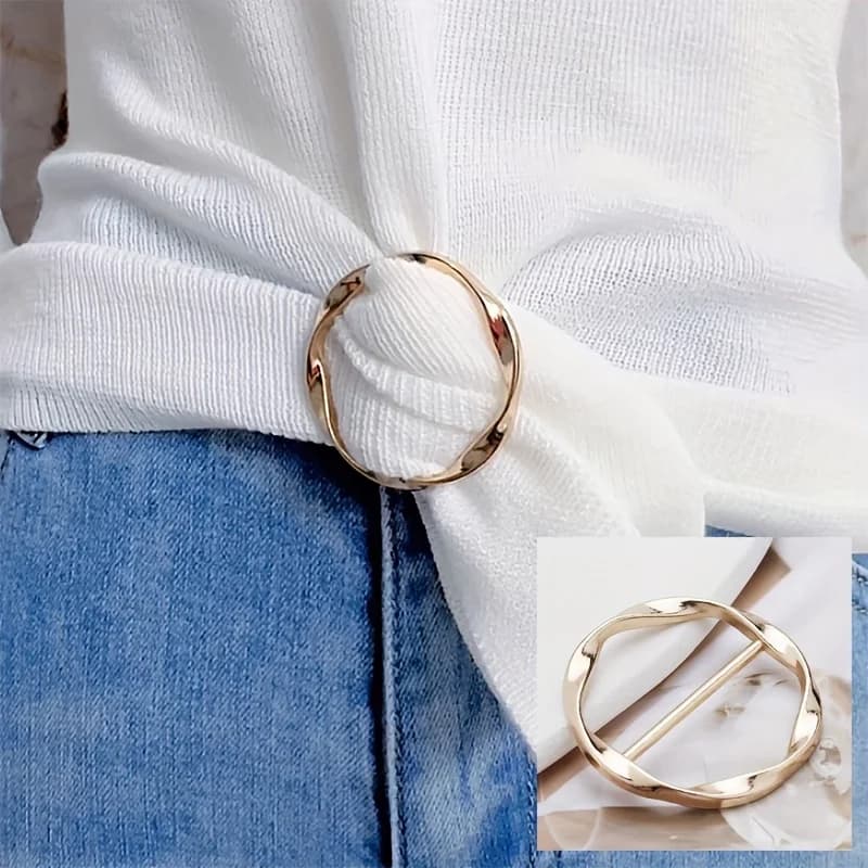 Set di 5 Clip Metalliche Multifunzione per T-Shirt, Chiusura per Stringere la Vita di Facile Montaggio, Kit di Fibbie a Colonna per Cucito e Modifiche