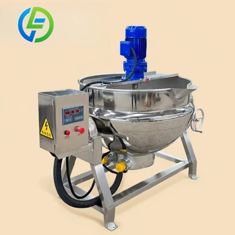 Customize 50L Electric Heating Steaming Pot Jacket Kettle SUS304 Material Candy Syrup Sugar Mixing and Stirring Equipment