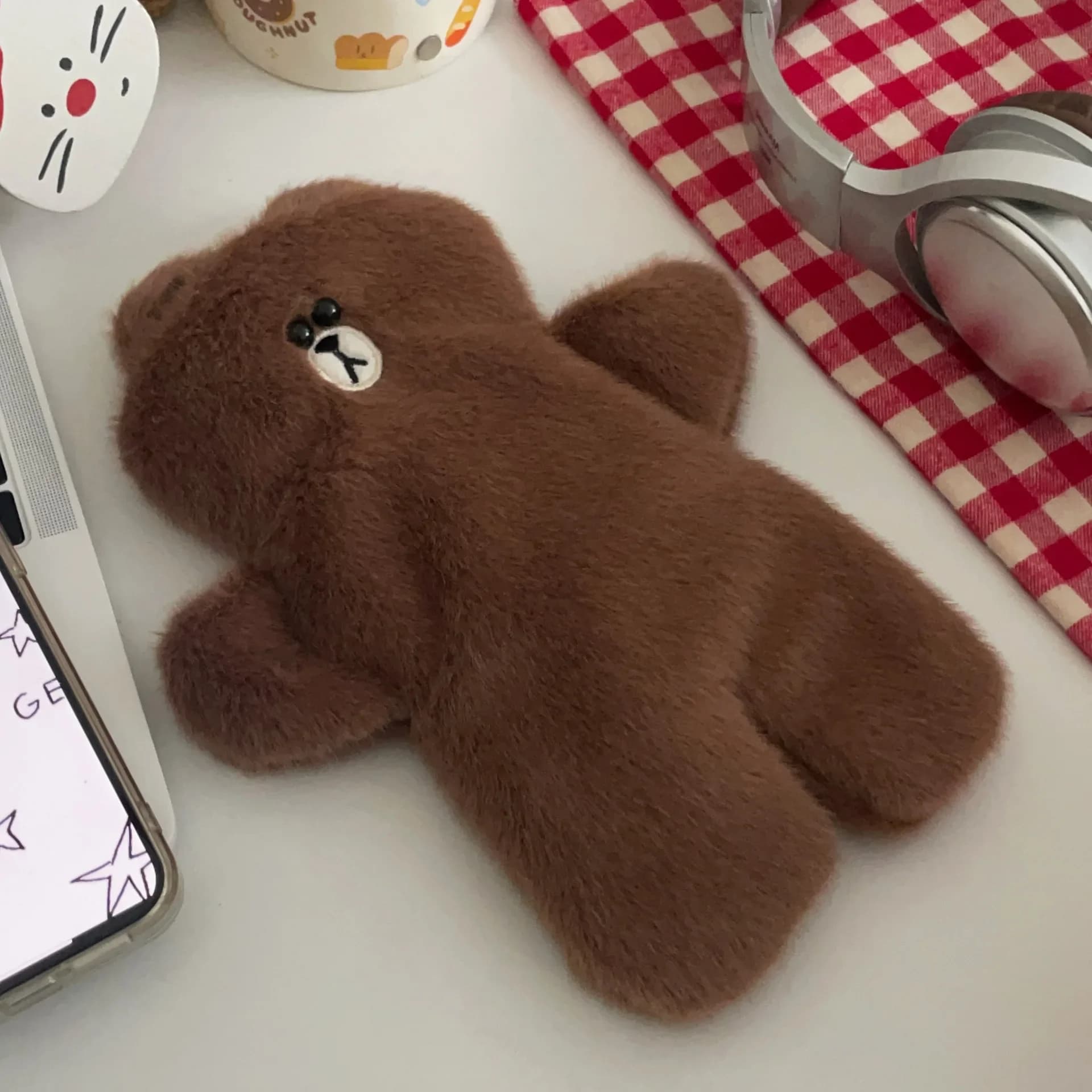 Astuccio per matite con orso bruno ad alta aspetto per studenti delle scuole medie elementari, borse per cancelleria, borse per riporre le matite