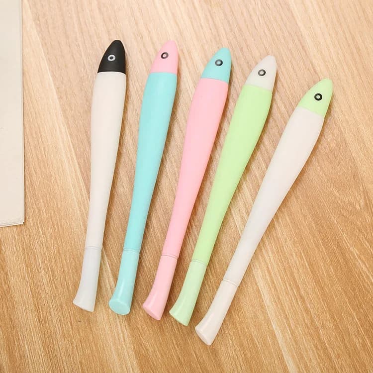 1 pz, cancelleria penna gel pesce simpatico cartone animato studente penna a base d'acqua forniture per ufficio. Colore casuale